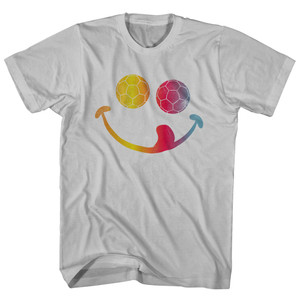 Soccer Smile Adult Cotton T-Shirt - Cool Grey