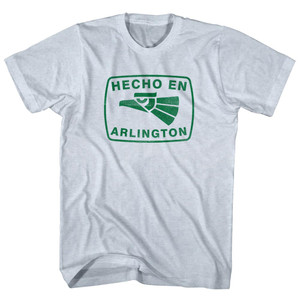 Hecho En Arlington Eagle Adult Tri-Blend T-shirt - Athletic White