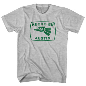 Hecho En Austin Eagle Youth Cotton T-shirt - Grey Heather