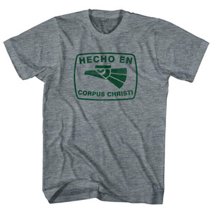 Hecho En Corpus Christi Eagle Womens Tri-Blend Junior Cut T-Shirt - Athletic Grey
