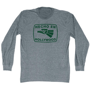 Hecho En Hollywood Eagle Adult Tri-Blend Long Sleeve T-shirt - Athletic Grey