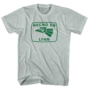 Hecho En Lynn Eagle Adult Tri-Blend T-shirt - Athletic Cool Grey