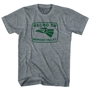Hecho En Moreno Valley Eagle Womens Tri-Blend Junior Cut T-Shirt - Athletic Grey
