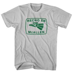 Hecho En McAllen Eagle Adult Cotton T-shirt - Cool Grey