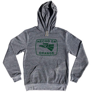 Hecho En Orange Eagle Cotton-Poly Blend Hoodie - Athletic Grey