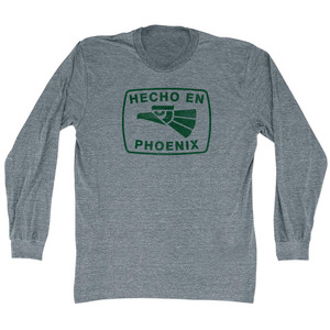 Hecho En Phoenix Eagle Adult Tri-Blend Long Sleeve T-shirt - Athletic Grey
