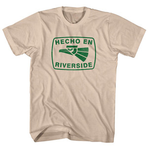 Hecho En Riverside Eagle Adult Cotton T-shirt - Creme
