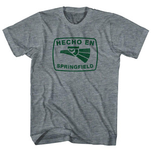 Hecho En Springfield Eagle Adult Tri-Blend T-shirt - Athletic Grey