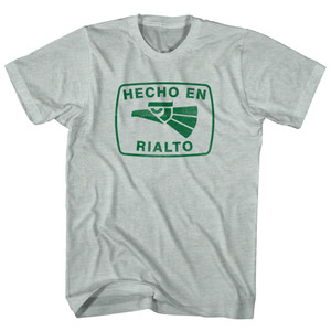 Hecho En Rialto Eagle Adult Tri-Blend T-shirt - Athletic Cool Grey