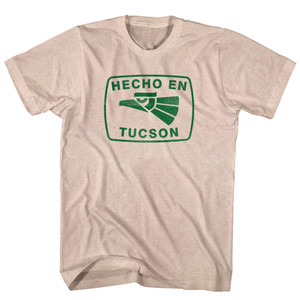 Hecho En Tucson Eagle Adult Tri-Blend T-shirt - Sand