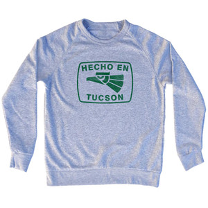 Hecho En Tucson Eagle Adult Tri-Blend Sweatshirt - Grey Heather