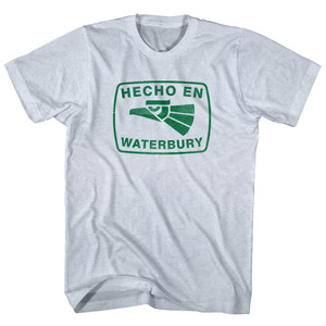 Hecho En Waterbury Eagle Adult Tri-Blend T-shirt - Athletic White