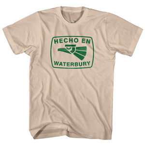 Hecho En Waterbury Eagle Adult Cotton T-shirt - Creme