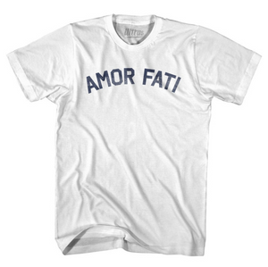 WOMEN Small - Amor Fati Womens Cotton Junior Cut T-Shirt - White - Final Sale Z5