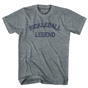 Adult Small - Pickleball Legend Adult Tri-Blend T-shirt - Athletic Grey - Final Sale Z77