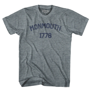 Adult Small - Monmouth 1778 Adult Tri-Blend T-shirt - Athletic Grey - Final Sale Z6