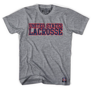 Adult Small - United States Lacrosse Nation T-shirt - Athletic Grey - Final Sale Z6