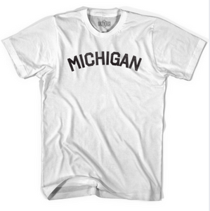 Adult Small - Michigan Adult Cotton T-shirt - White - Final Sale Z9