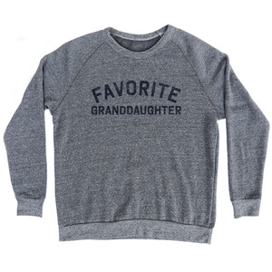 Favorite Granddaughter Adult  Tri-Blend Sweatshirt - Athletic Grey