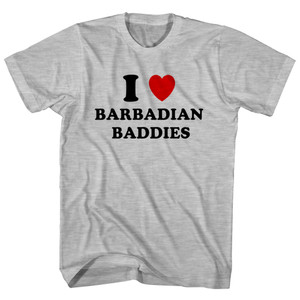 I Heart Barbadian Baddies Youth Cotton T-shirt - Grey Heather