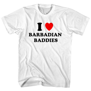 I Heart Barbadian Baddies Youth Cotton T-shirt - White