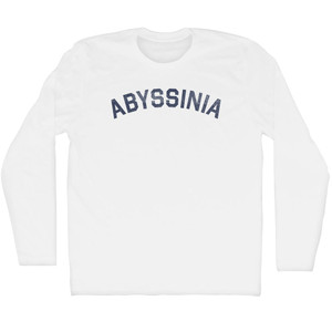 Abyssinia Adult Cotton Long Sleeve T-shirt - White