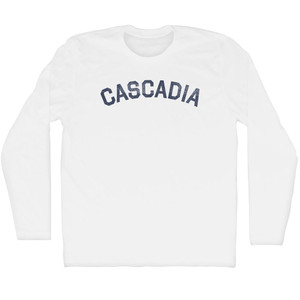 Cascadia Adult Cotton Long Sleeve T-shirt - White