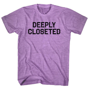 Deeply Closeted Adult Tri-Blend T-shirt - Athletic Purple