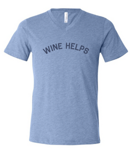 Women Small - Wine Helps Tri-Blend Athletic Blue - Final Sale Z480