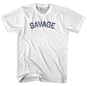 Adult Small - Savage Adult Cotton T-shirt - White - Final Sale Z480