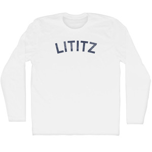Lititz Adult Cotton Long Sleeve T-shirt - White