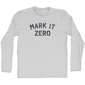 Mark It Zero Adult Cotton Long Sleeve T-shirt - Grey Heather