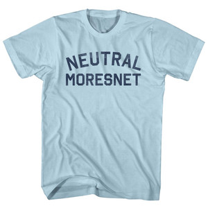 Neutral Moresnet Adult Cotton T-shirt - Light Blue