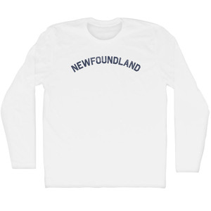 Newfoundland Adult Cotton Long Sleeve T-shirt - White