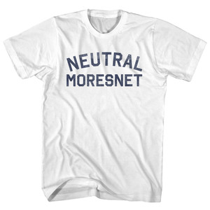 Neutral Moresnet Adult Cotton T-shirt - White