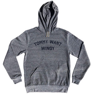 Tommy Want Wingy Cotton-Poly Blend Hoodie - Athletic Grey