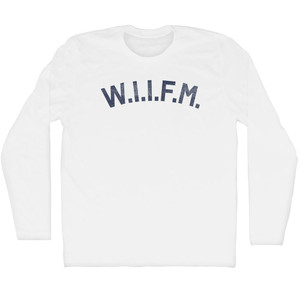 W.I.I.F.M Adult Cotton Long Sleeve T-shirt - White