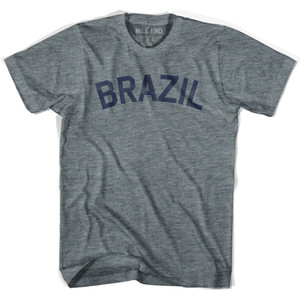 ADULT LARGE- Brazil Vintage- Athletic Grey T-shirt- Final Sale Z66