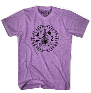 Adult Small - Iroquois Nation Lacrosse Passport Tri-Orchid Adult Tri-Blend T-shirt - Purple - Final sale Z480