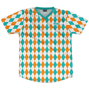 Argile Robins Egg Soccer Jersey Made In USA - Orange Tennessee and White