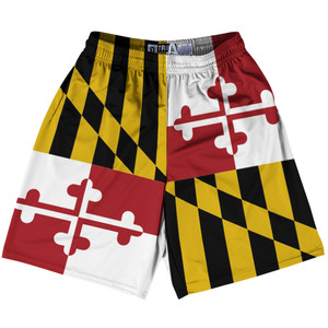 Maryland Flag Lacrosse Shorts Made In USA - Flag