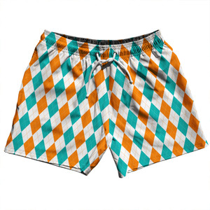 Argile Robins Egg 5" Swim Shorts Made in USA - Orange Tennessee and White