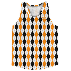 Argile Patterns Running Shirt Track Cross Made In USA - Orange Tennessee Black White