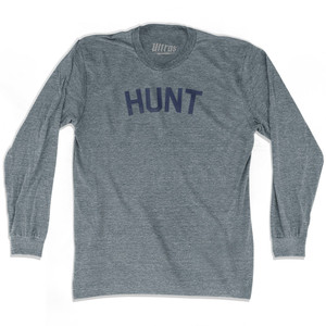 HUNT Adult Tri-Blend Long Sleeve T-shirt - Athletic Grey