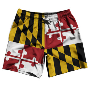 Maryland Flag Swim Shorts 7" Made in USA - Flag