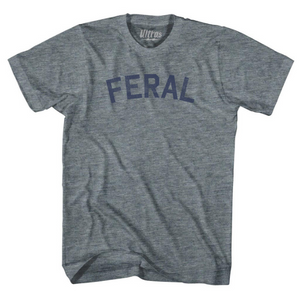 Adult Medium - Feral Tri-Blend T-shirt - Athletic Grey - Final sale Z2