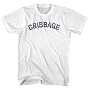 Cribbage Adult Cotton T-shirt - White