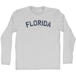 Florida Adult Cotton Long Sleeve T-shirt - Grey Heather