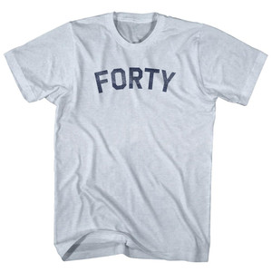 Forty Adult Tri-Blend T-shirt - Athletic White