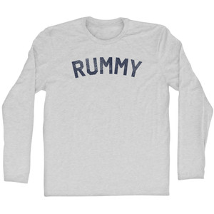 Rummy Adult Cotton Long Sleeve T-shirt - Grey Heather